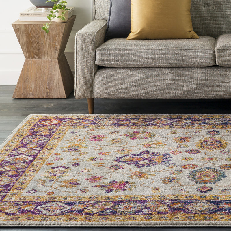 Koval Purple/Orange Area Rug & Reviews Joss & Main